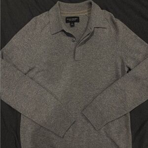 100% CASHMERE MENS POLO SWEATER BANANA REPUBLIC